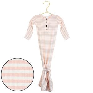 Lou Lou & Company Pink ribbed sleep gown newborn